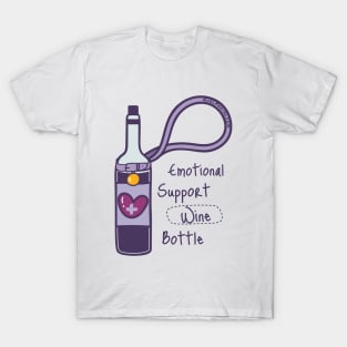 Emotional Support Wine Bottle T-Shirt